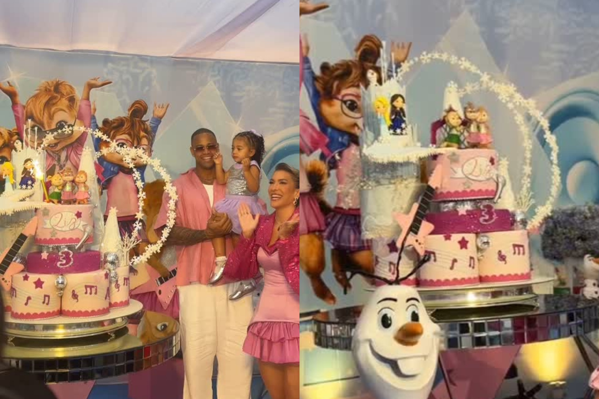 Bolo da festa da filha Lore Improta e Léo Santana - Reprodução / Instagram 