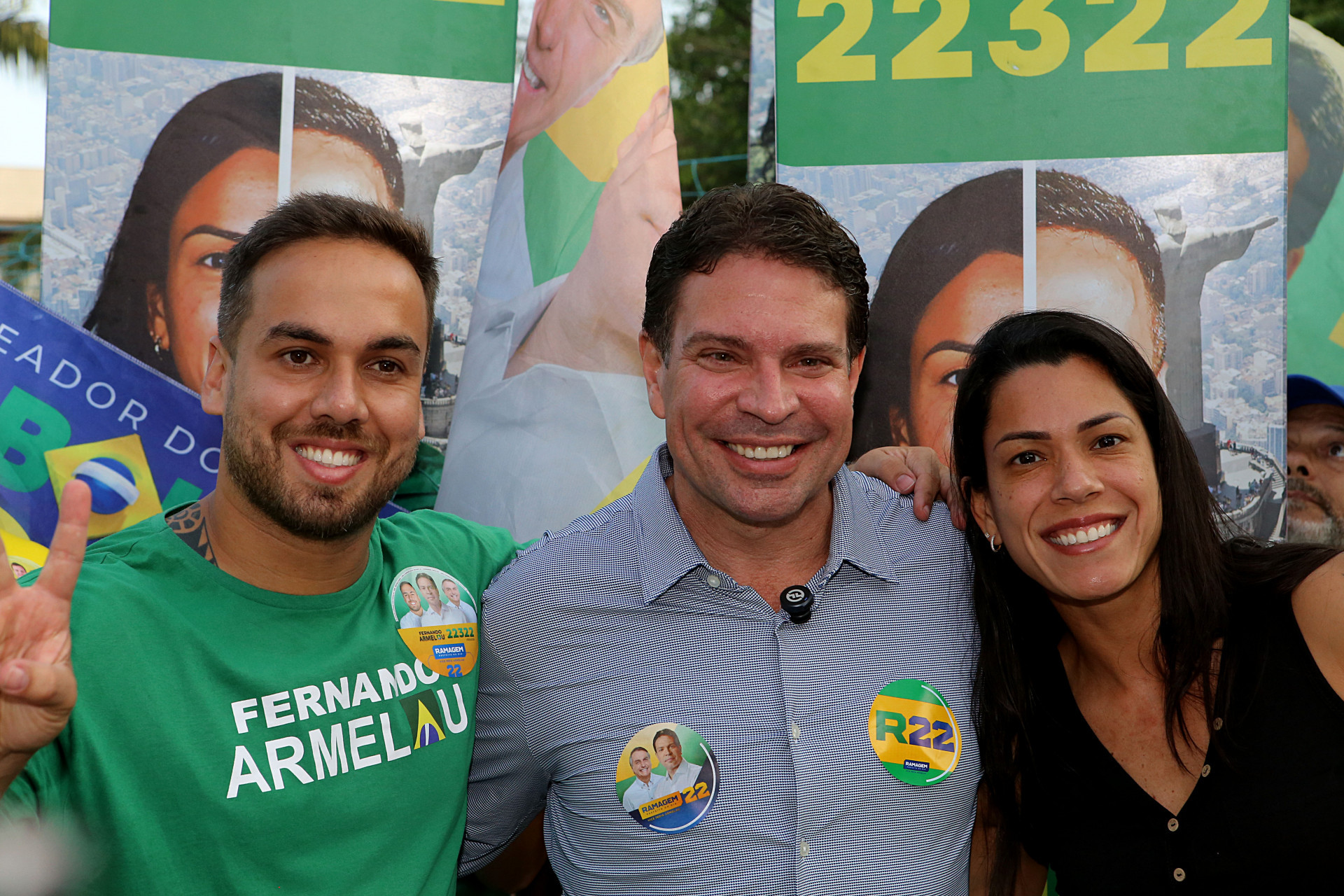 Alexandre Ramagem conversou com eleitores em caminhada no Recreio dos Bandeirantes, na Zona Oeste - Divulgação