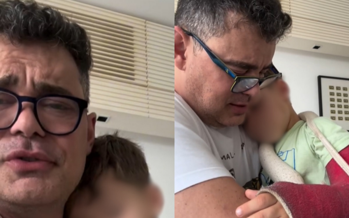 Carmo Dalla Vecchia exibe filho com fratura no braço e assume \'culpa\'