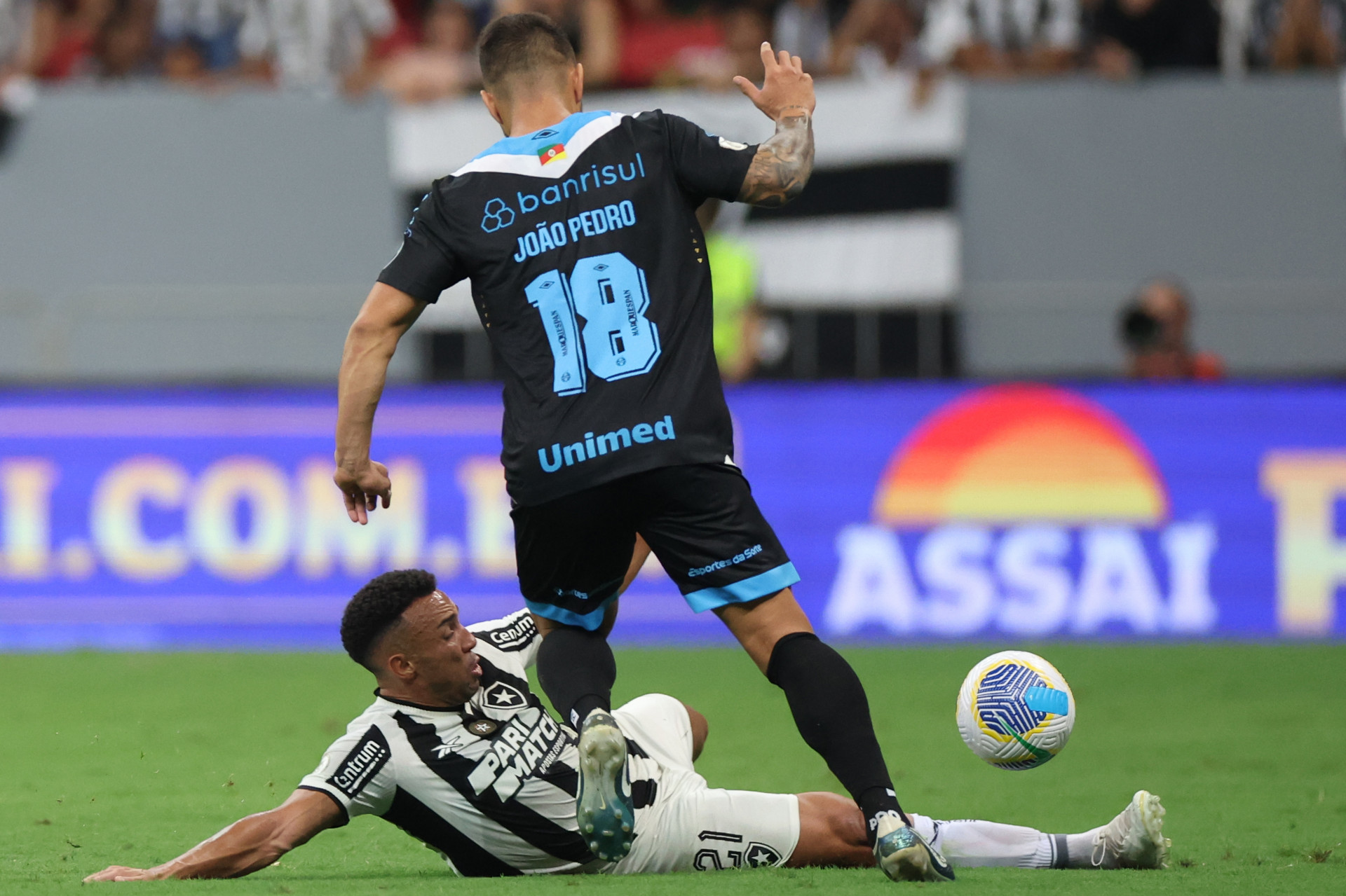 Botafogo e Grêmio se enfrentaram no Mané Garrincha, em Brasília, pela 28ª rodada do Brasileirão - Vitor Silva/Botafogo