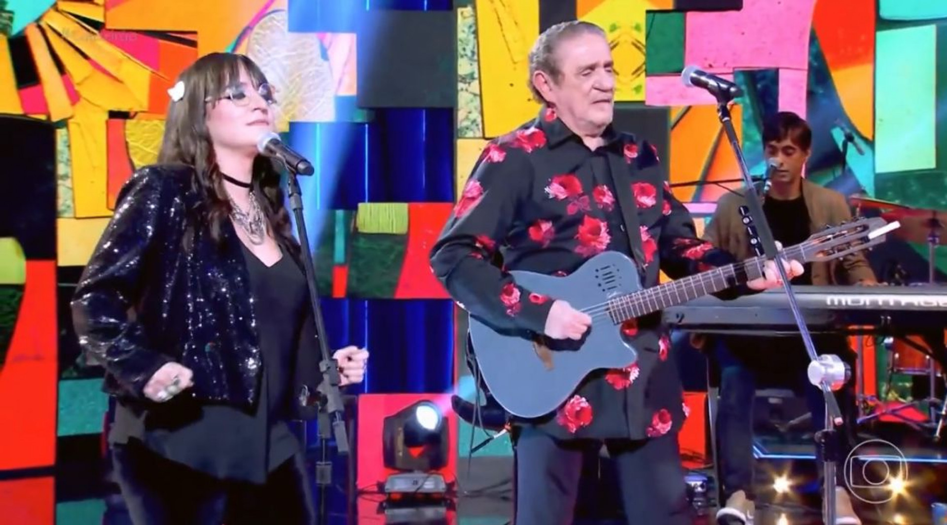 Zé Ramalho e a filha Linda cantam juntos pela primeira vez em um programa de TV - Reprodução /Tv Globo