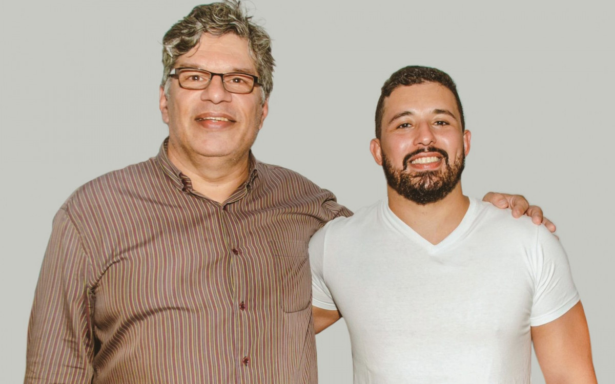 Yuri Moura e Marcos Novaes, candidato a vice-prefeito