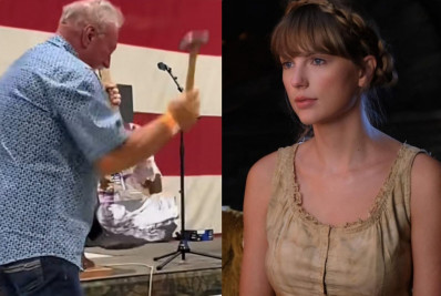 Vídeo! Homem compra violão autografado por Taylor Swift em leilão e o destrói 
