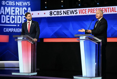Candidatos à vice-presidência defendem Donald Trump e Kamala Harris durante debate