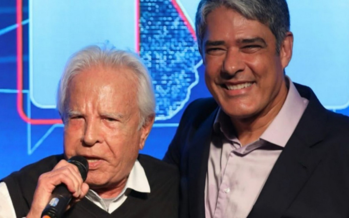Cid Moreira e William Bonner - Reprodução/Globo