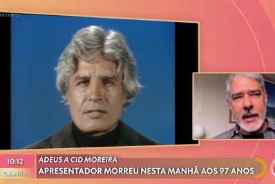 William Bonner lamenta morte de Cid Moreira: 'Notícia que derruba a gente'