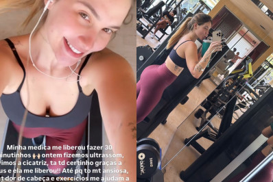 Virginia Fonseca comemora retorno à academia após liberação médica