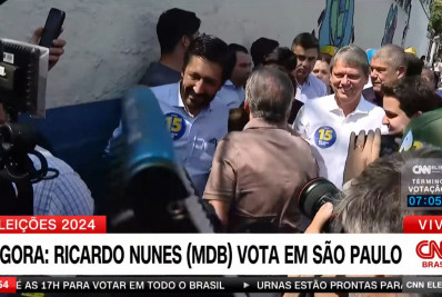 SP: Ricardo Nunes vota acompanhado do governador Tarcísio de Freitas