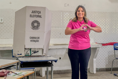 Fernanda Ontiveros votou à tarde em Japeri