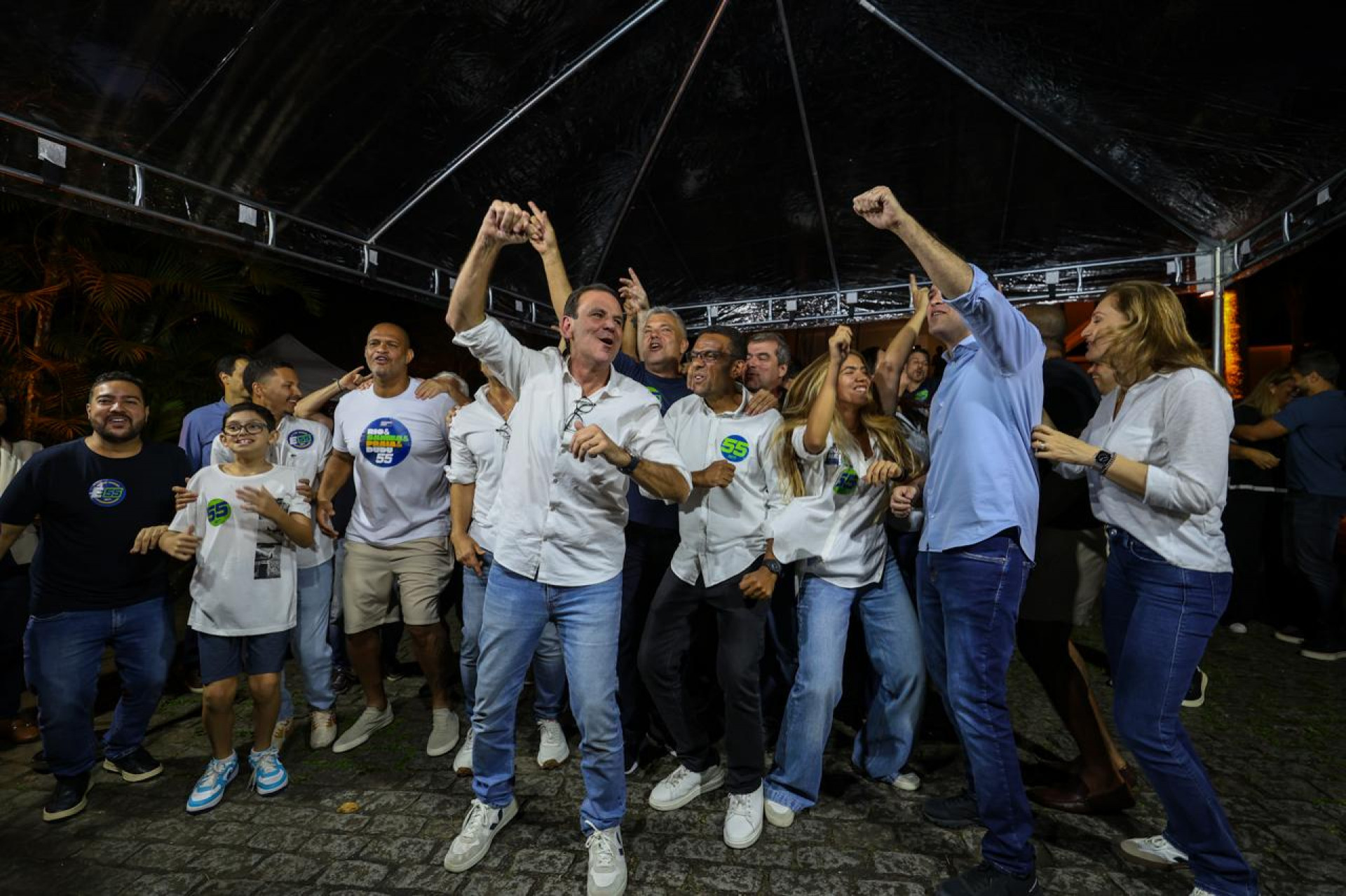 Eduardo Paes comemorou a reeleição na residência oficial da Prefeitura do Rio, a Gávea Pequena - Renan Areias/Agência O Dia