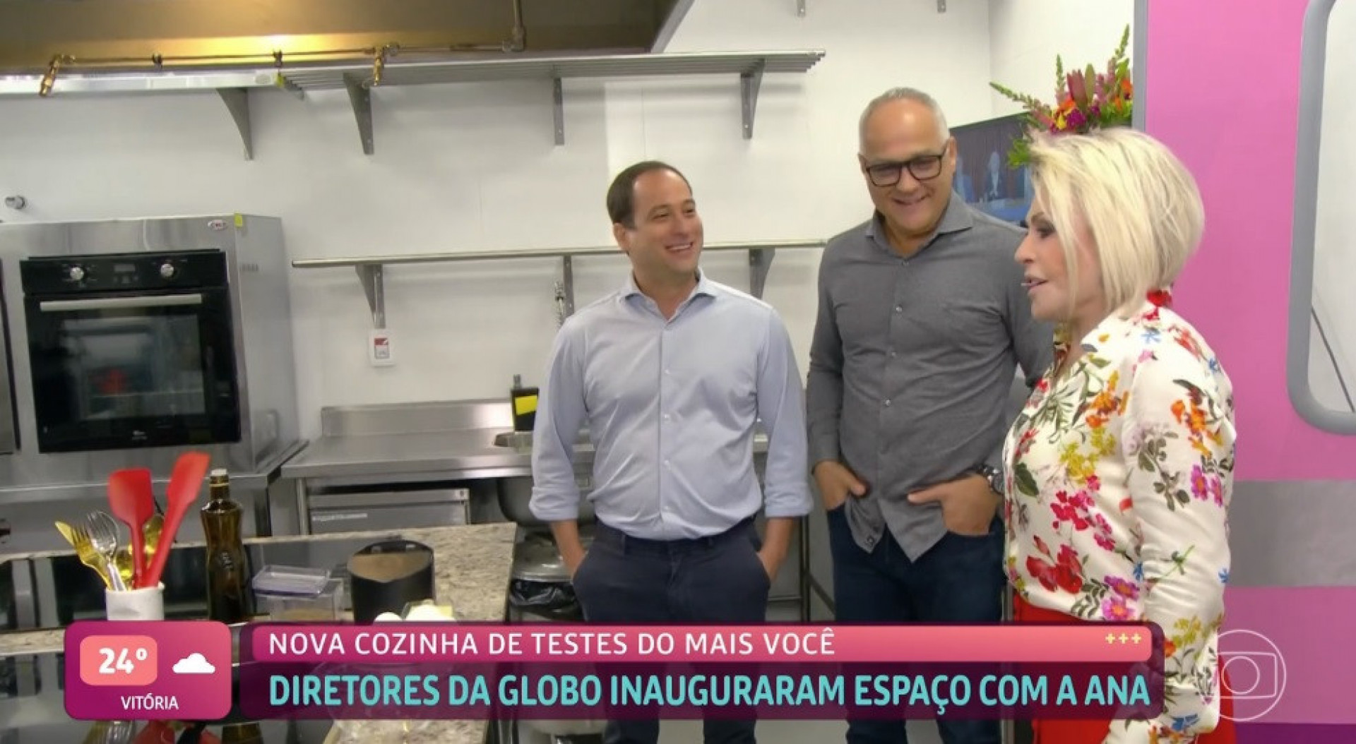 Ana Maria Braga ganhou nova cozinha industrial para seu programa  - Reprodução/Globo
