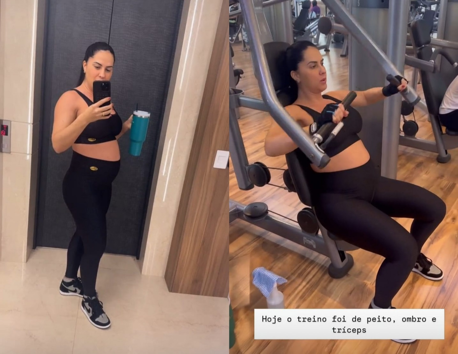 Grávida, Graciele Lacerda exibiu rotina de treino  - Reprodução/Instagram