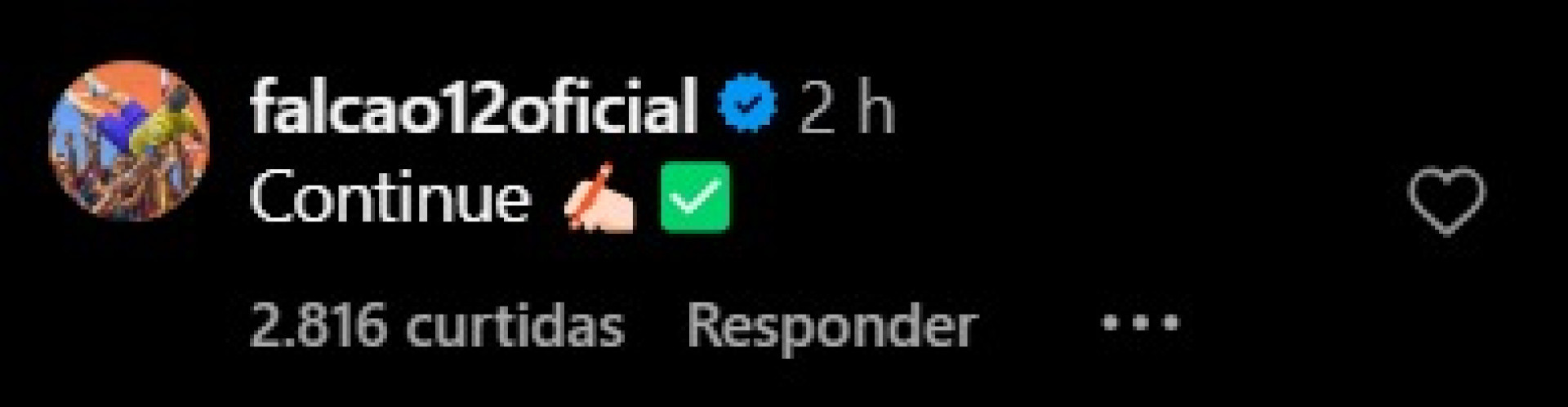 Falcão pediu para que Leozinho continue com os dribles - Reprodução / Instagram