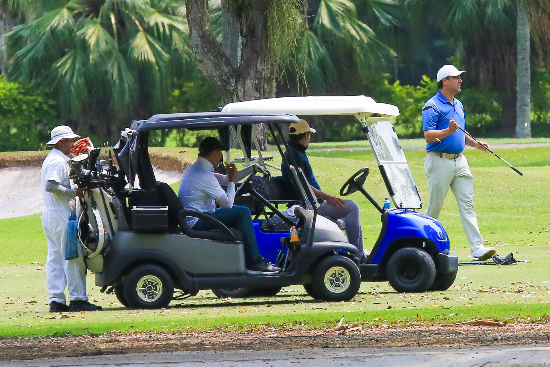 Tadeu Schmidt, Rodrigo Lombardi e Marcos Pasquim jogam golfe juntos  - Fabrício Pioyani / Agnews