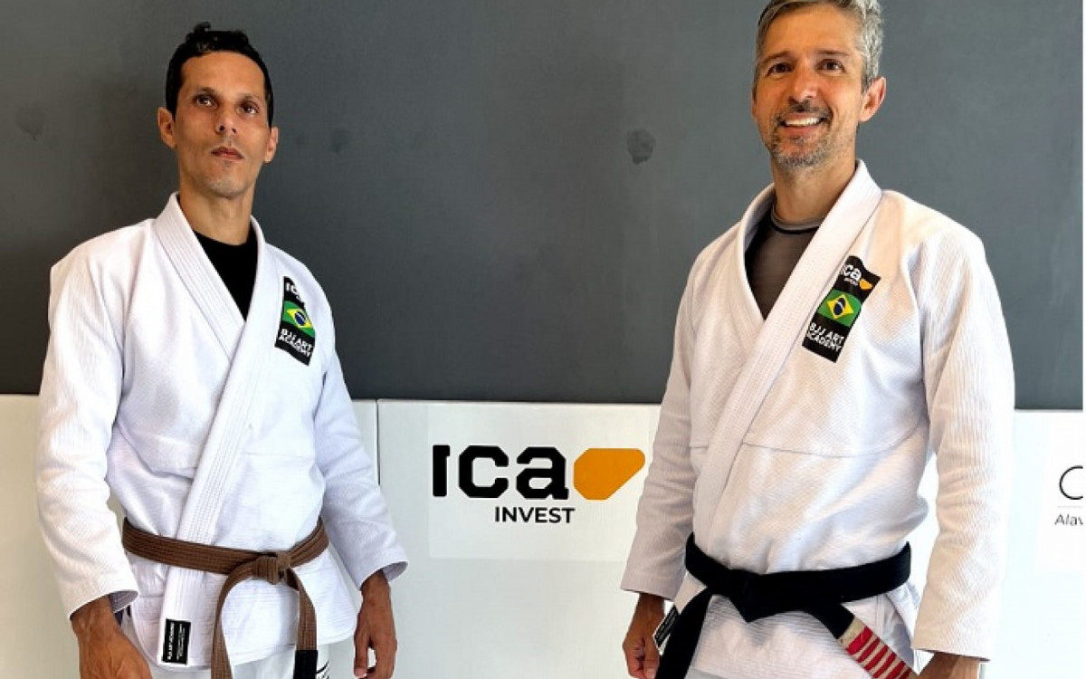 Adriano Lúcio (à direita) é o responsável por liderar os treinos da Gabi