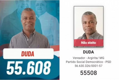 Candidato faz campanha com número errado e não é eleito em cidade de MG