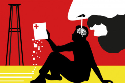 Sentado à beira do caminho