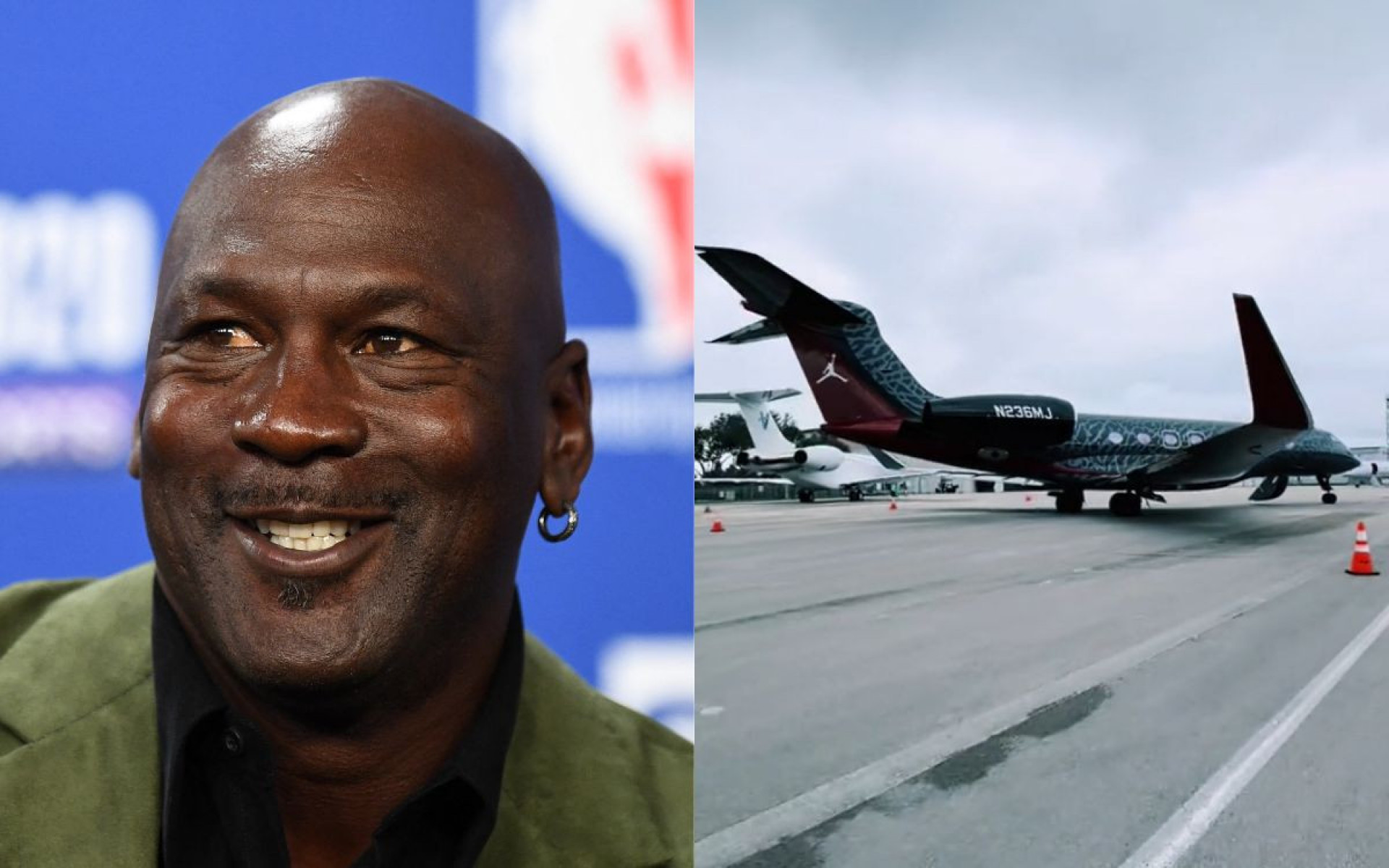 Novo jato de Michael Jordan acomoda até 19 passageiros e quatro tripulantes - AFP / Reprodução/TikTok