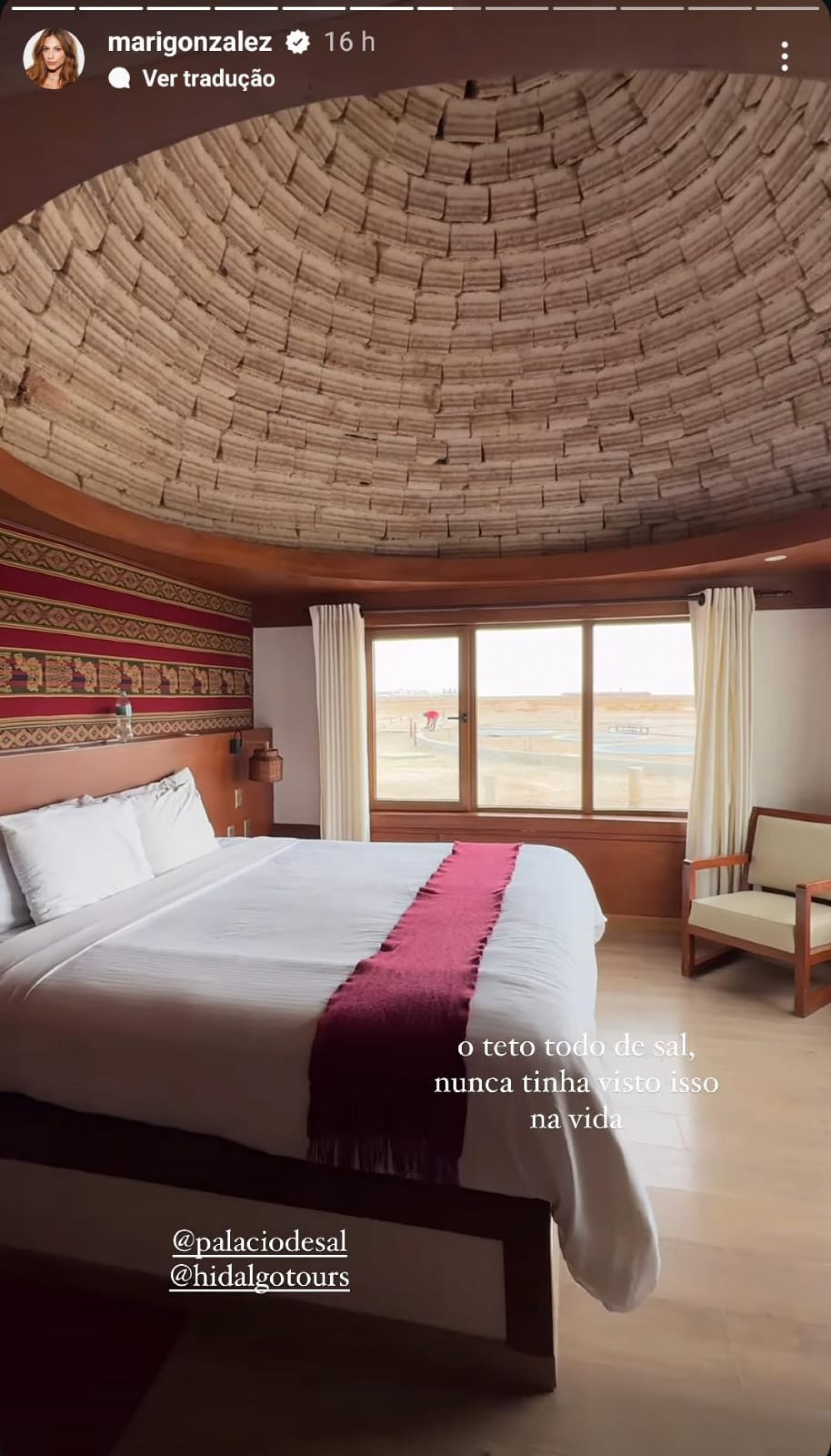 Mari Gonzalez mostra detalhes do quarto em que está hospedada - Reprodução de vídeo / Instagram