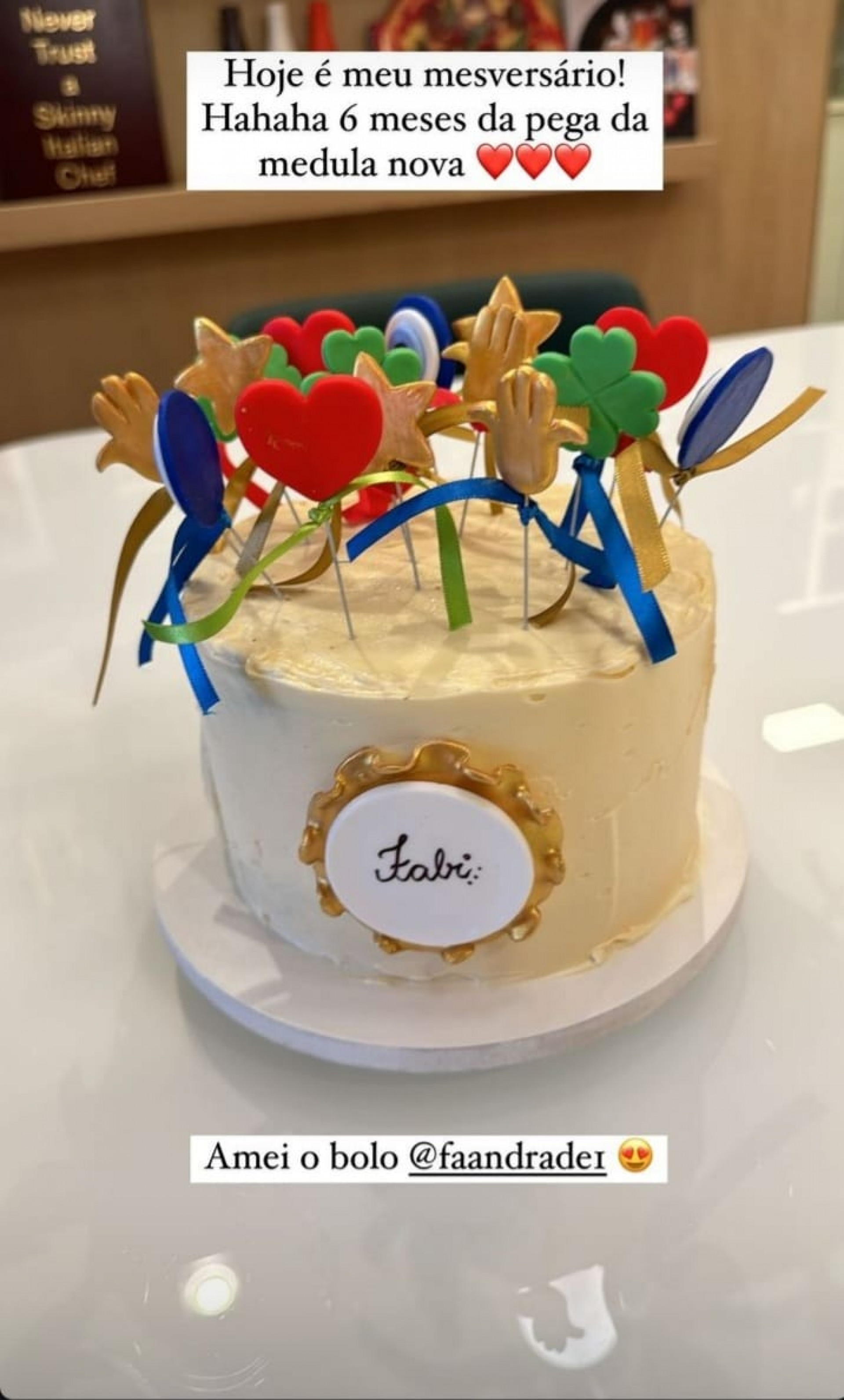 Fabiana Justus comemorou 6 meses da realização do transplante de medula óssea - Reprodução/Instagram