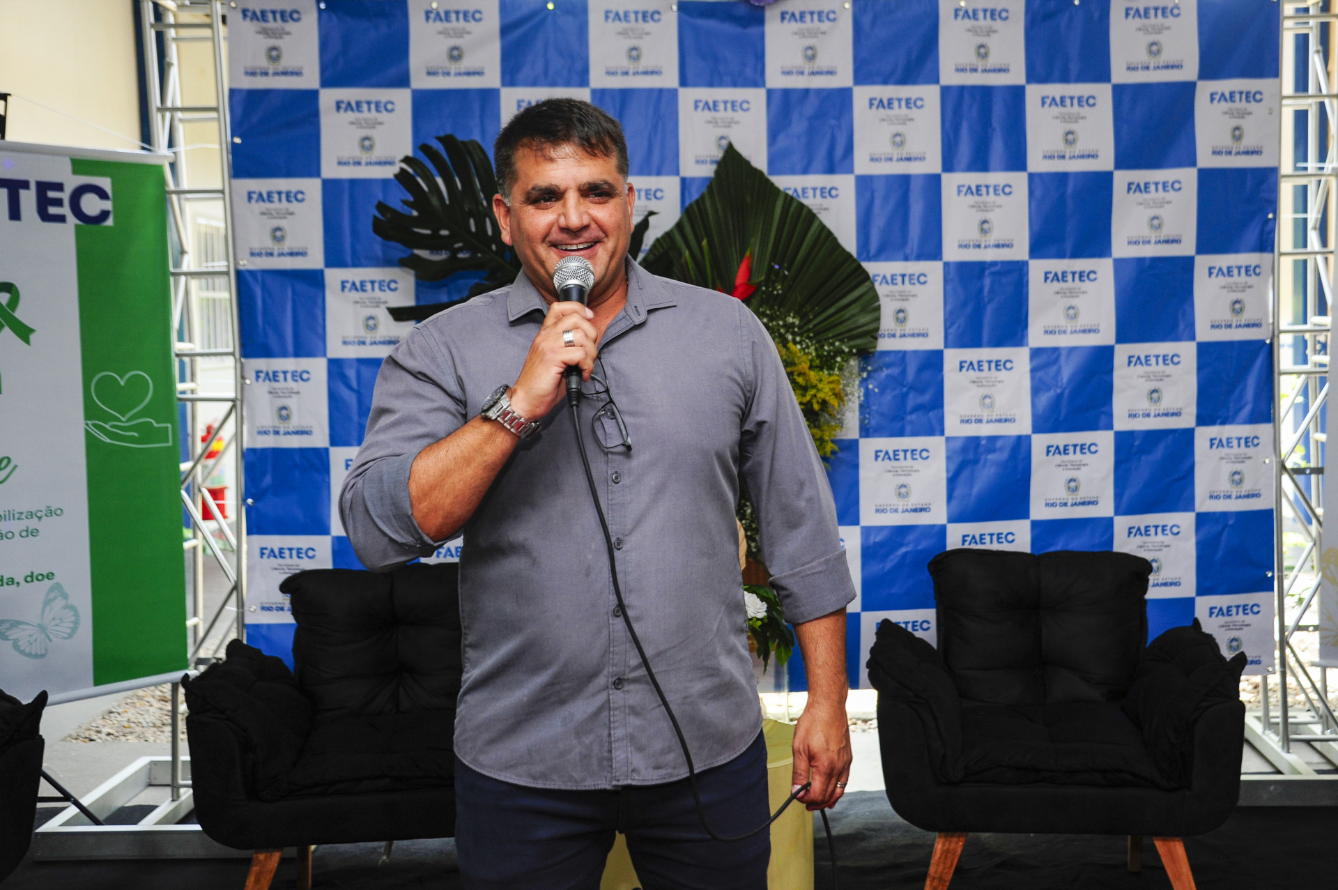 O vice-presidente administrativo da Faetec, Fabrício Repsold, destacou a importância de desmistificar o papel do empreendedorismo no dia a dia para os alunos - Divulgação / Faetec