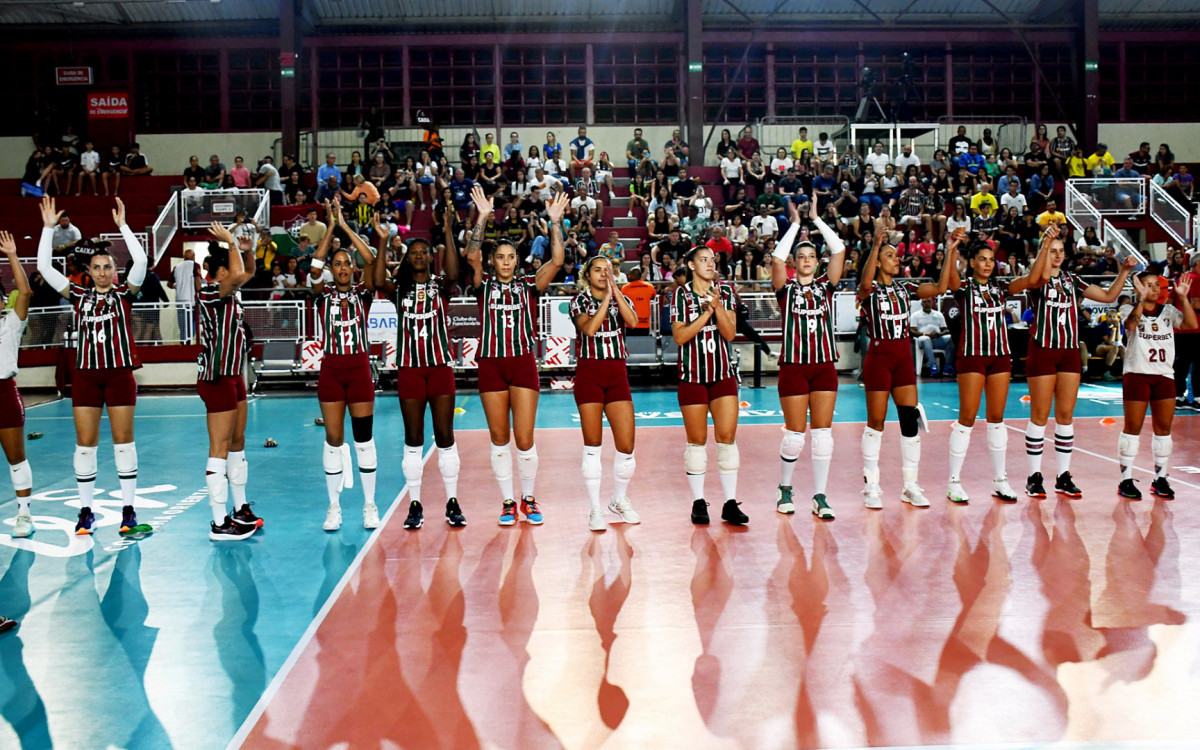 Jogadoras do Fluminense na final do Carioca de Vôlei - Mailson Santana/Fluminense FC