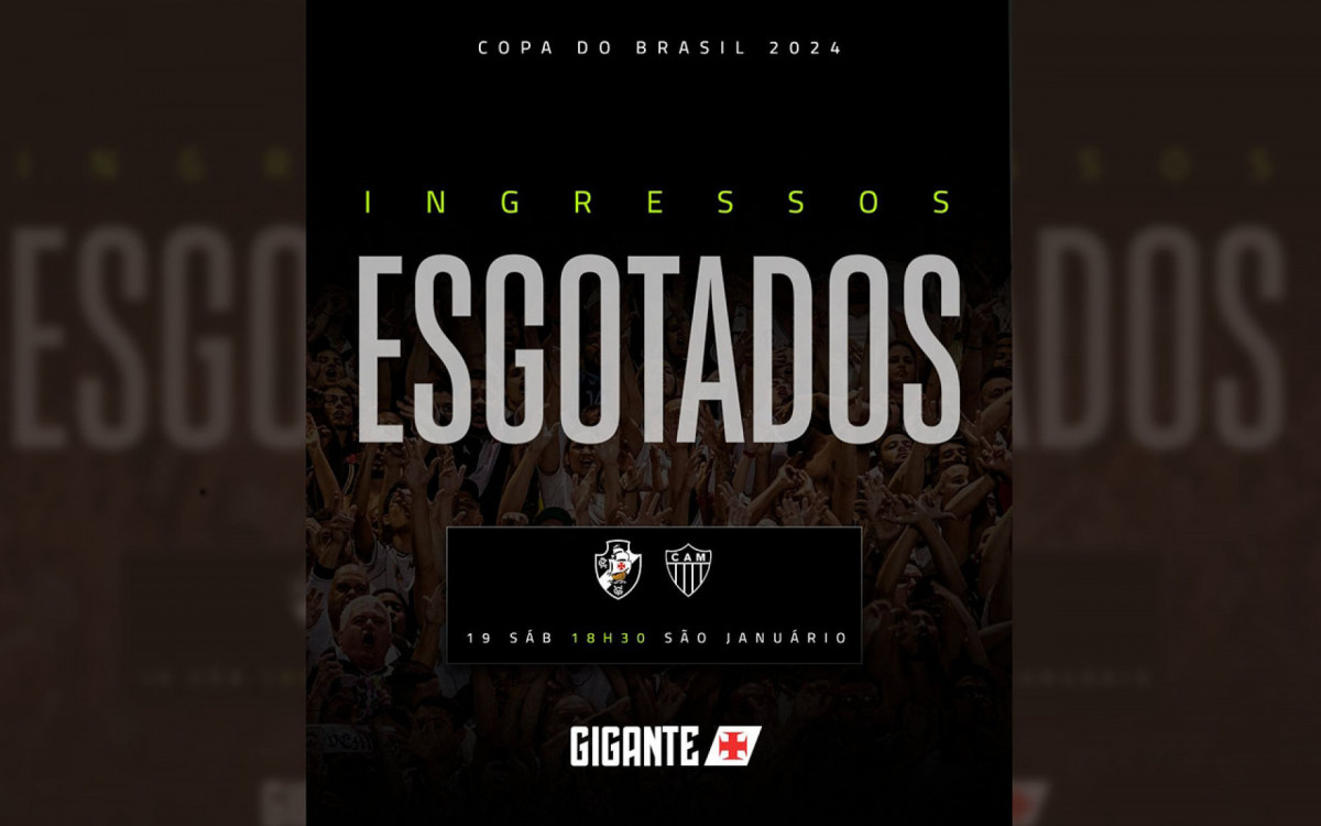 Vasco anuncia ingressos esgotados para &#8216;decisão&#8217; e investigará possíveis irregularidades