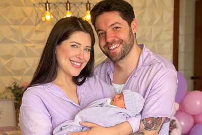 Ex-BBBs Andressa Ganacin e Nasser comunicam que filha recém-nascida recebeu alta da UTI