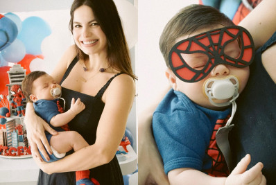 Sthefany Brito celebra um mês do filho, Vicenzo