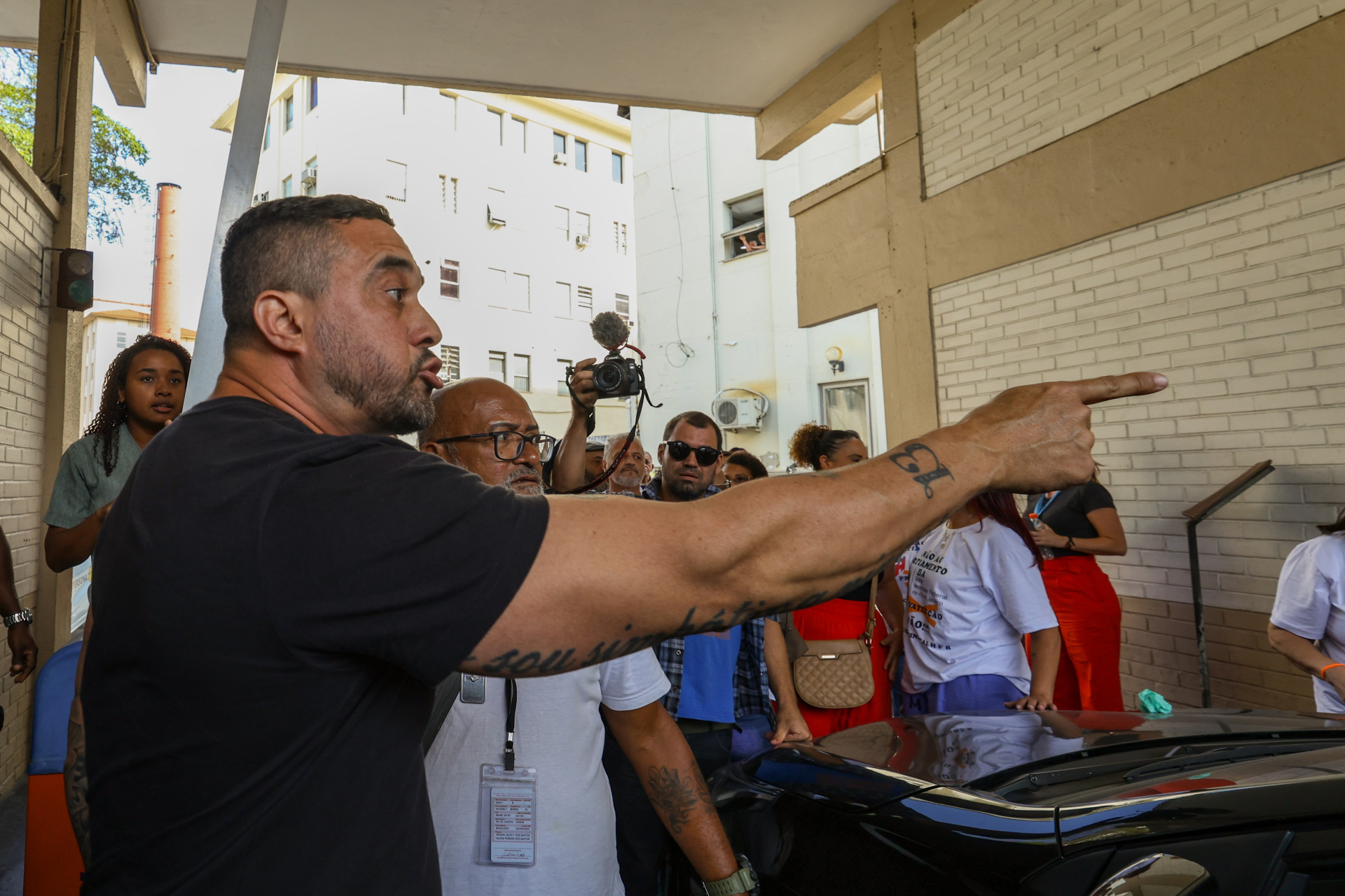 Durante a manifesta&ccedil;&atilde;o, houve confus&atilde;o no Hospital Federal de Bonsucesso - Renan Areias/Ag&ecirc;ncia O Dia