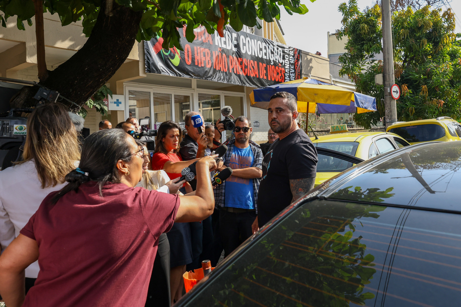 Durante a manifesta&ccedil;&atilde;o, houve confus&atilde;o no Hospital Federal de Bonsucesso - Renan Areias/Ag&ecirc;ncia O Dia
