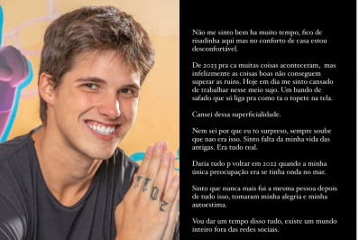 Ex-BBB 23 Gabriel Fop desabafa sobre anonimato: 'Daria tudo para voltar em 2022'