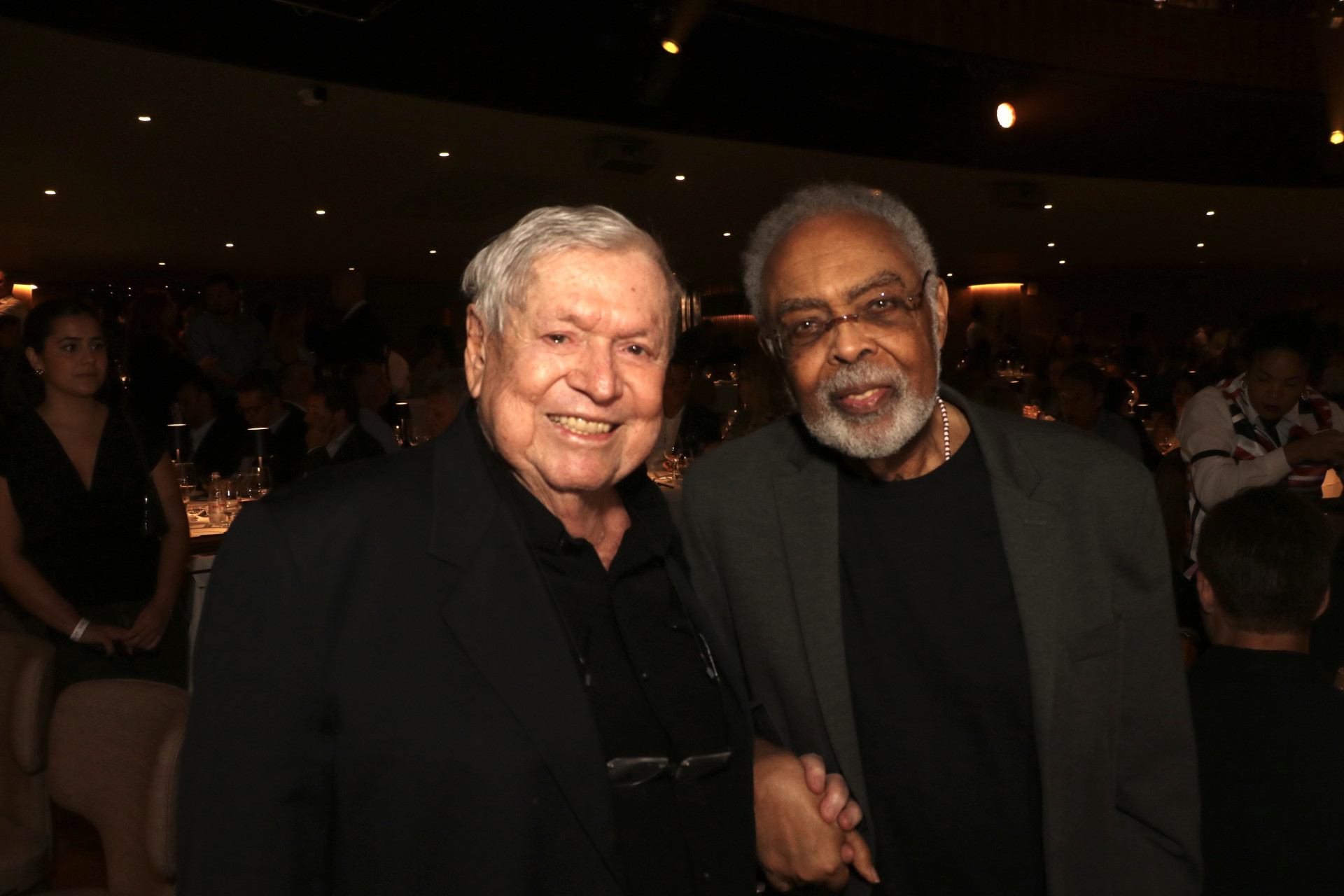 Boni encontra Gilberto Gil na inauguração do Roxy Dinner Show - Victor Chapetta / Agnews