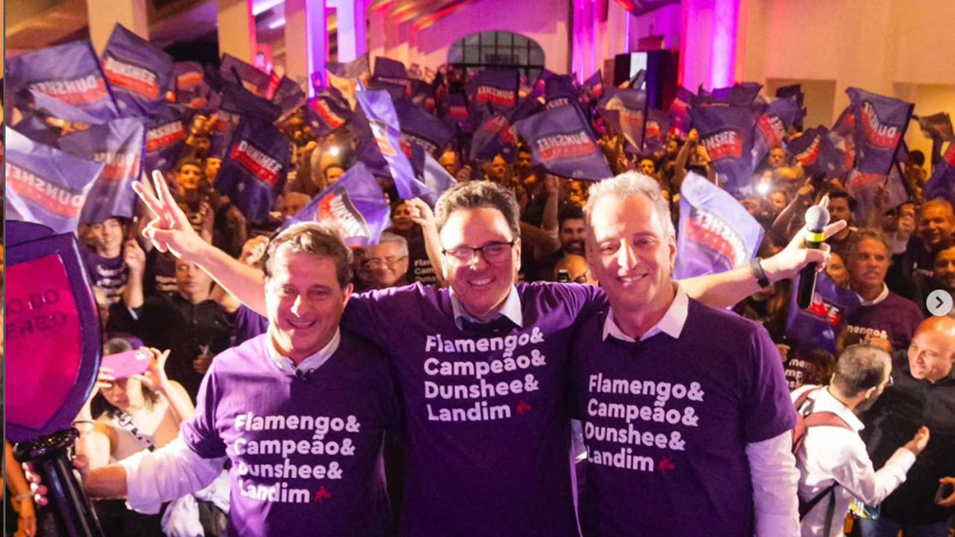 Evento de lançamento da campanha de Rodrigo Dunshee a presidência do Flamengo - Foto: Divulgação redes sociais UniFla