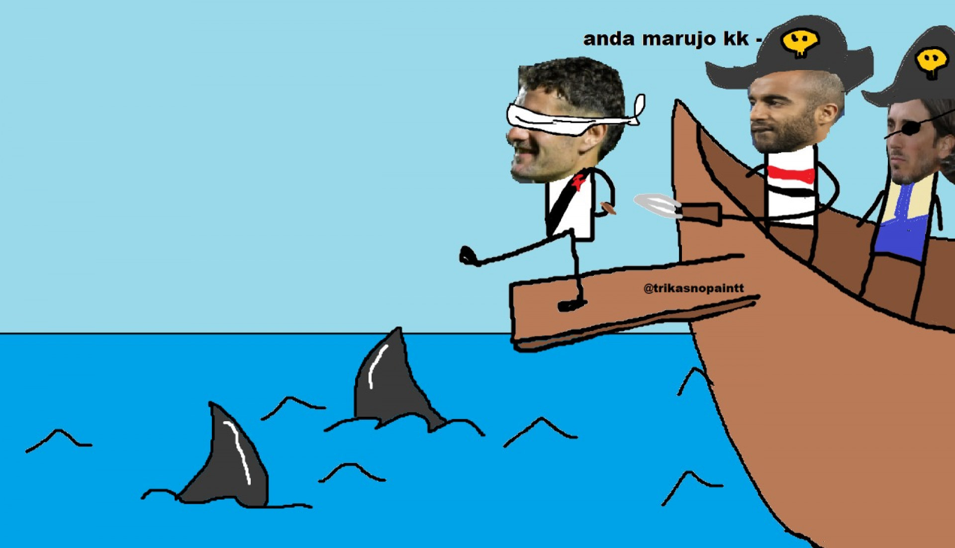 Página 'Trikas no Paint' brincou com o apelido de Vegetti, o 'pirata' - Reprodução / X