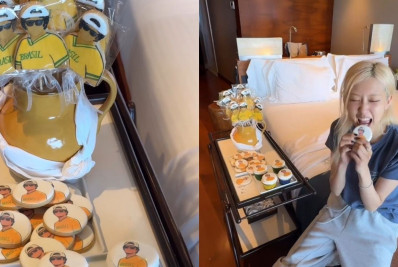 Bruno Mars envia café da manhã temático do Brasil para integrante da banda sul-coreana Blackpink