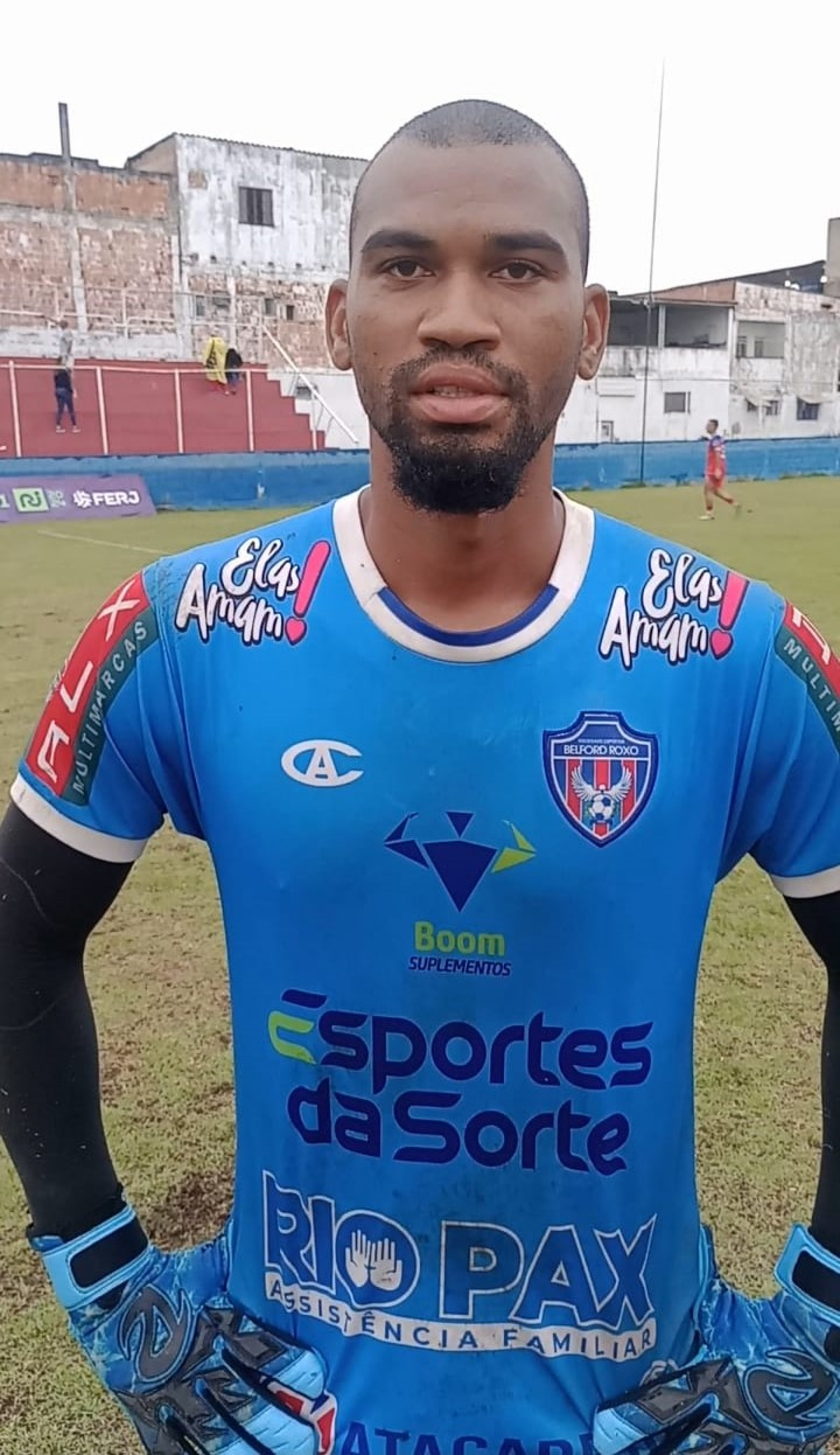 O goleiro do Belford Roxo, Bruno, o destaque da partida contra o Serrano - William Davoli / SEBR