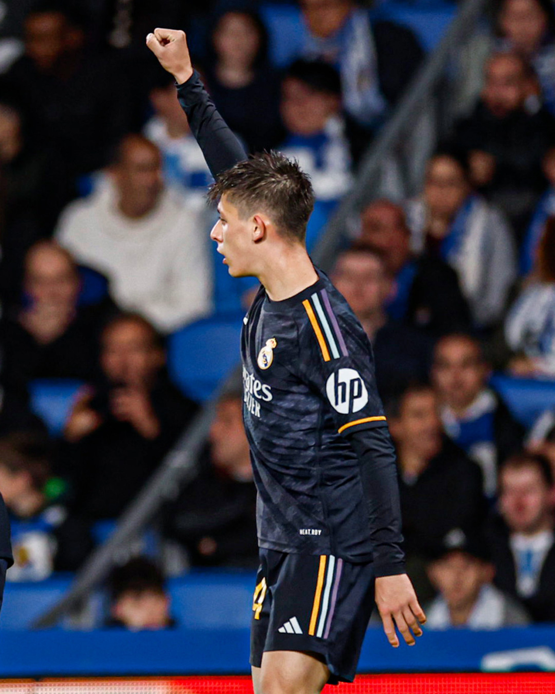 Comemoração de Arda Güler, do Real Madrid