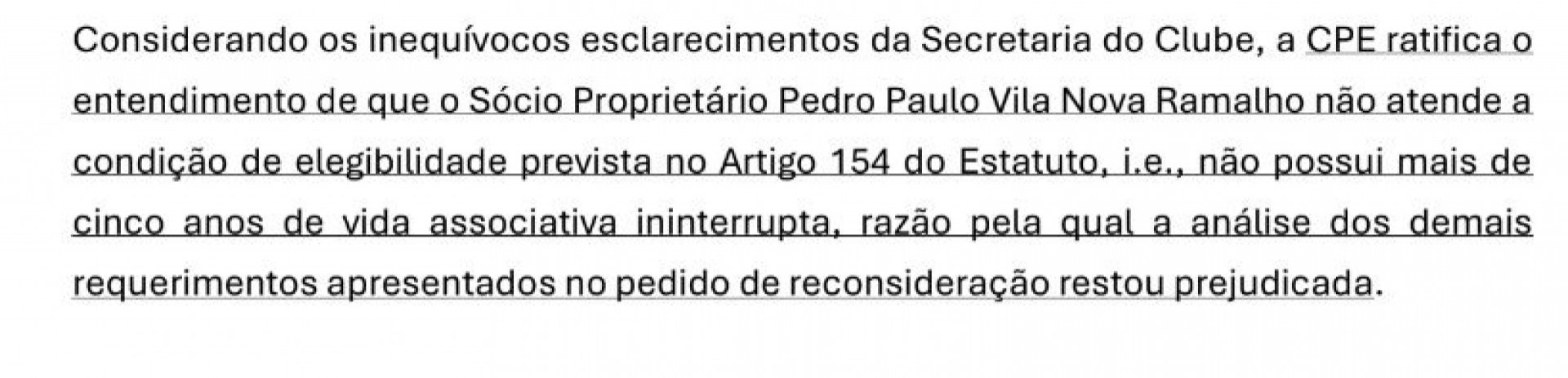 Parecer de Registro de Chapas ? Pleito 2024 ? Triênio 2025/2027 - 5 - Canal do Youtube Resenha Rubro Negra