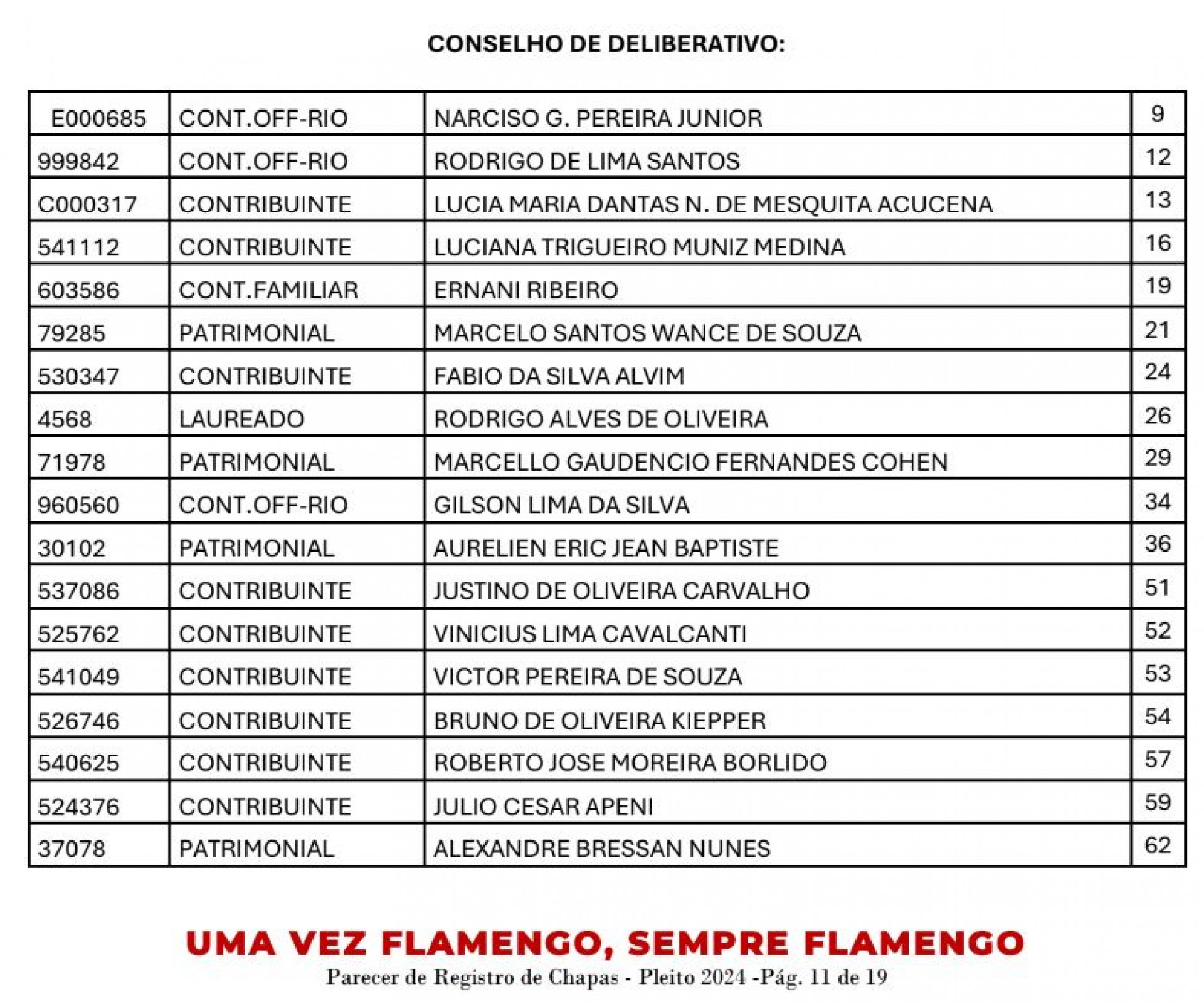 Parecer chapa Wallim Vasconcelos - Imagem: Canal do Youtube Resenha Rubro Negra