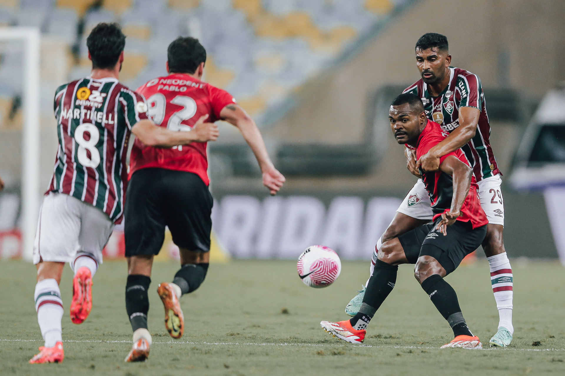 O Fluminense superou o Athletico-PR no Maracan&atilde; - Lucas Mer&ccedil;on/Fluminense FC