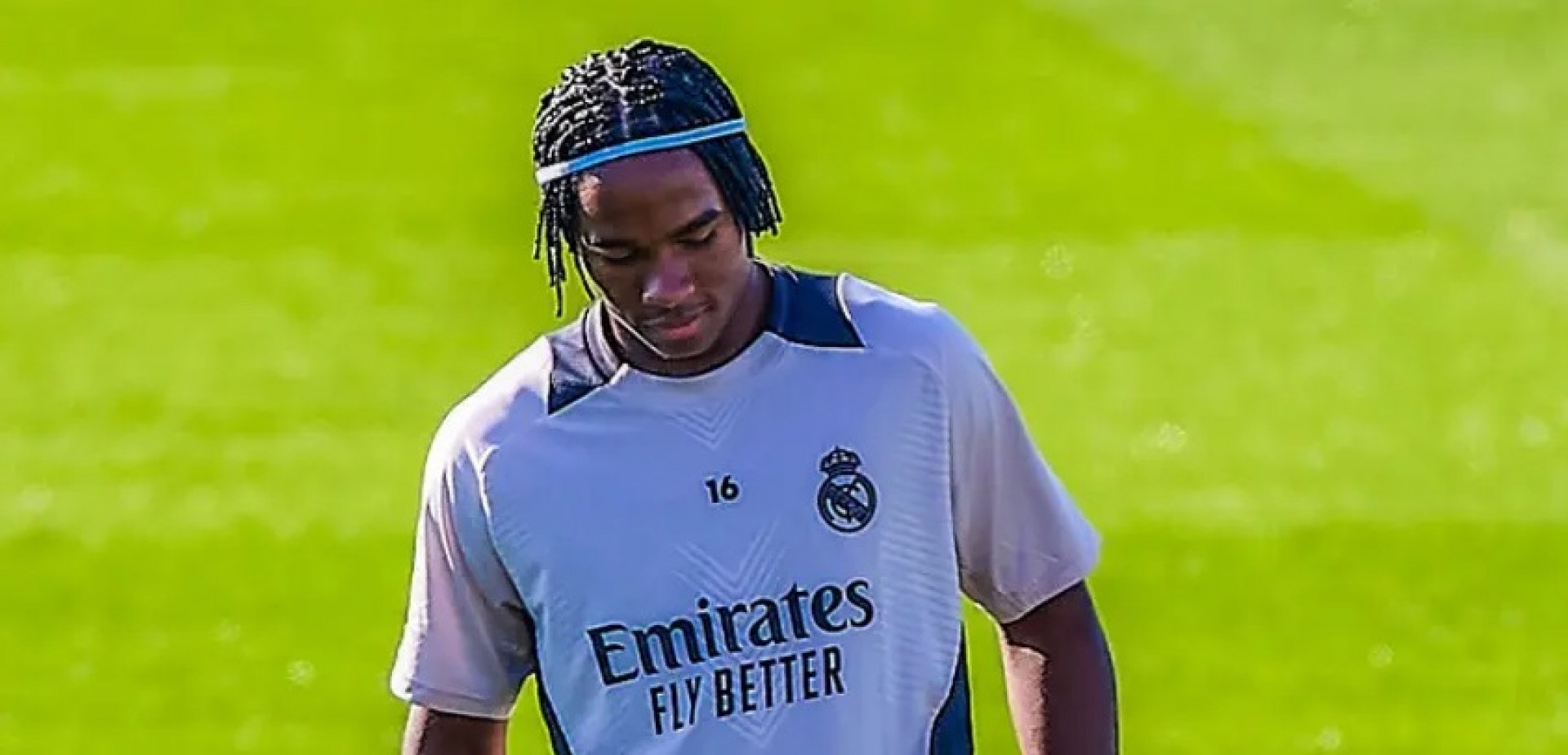 Endrick apareceu com novo penteado em treino do Real Madrid - Divulgação/Real Madrid