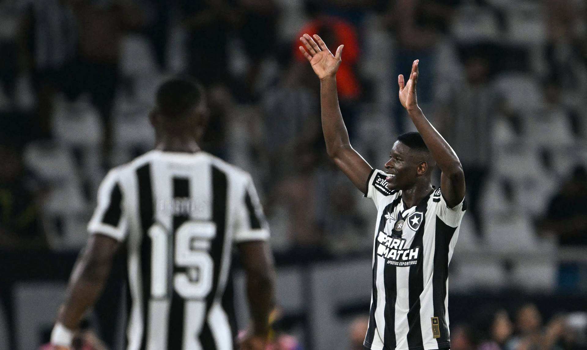 Luiz Henrique foi um dos destaques da goleada do Botafogo sobre o Pe&ntilde;arol por 5 a 0 - AFP