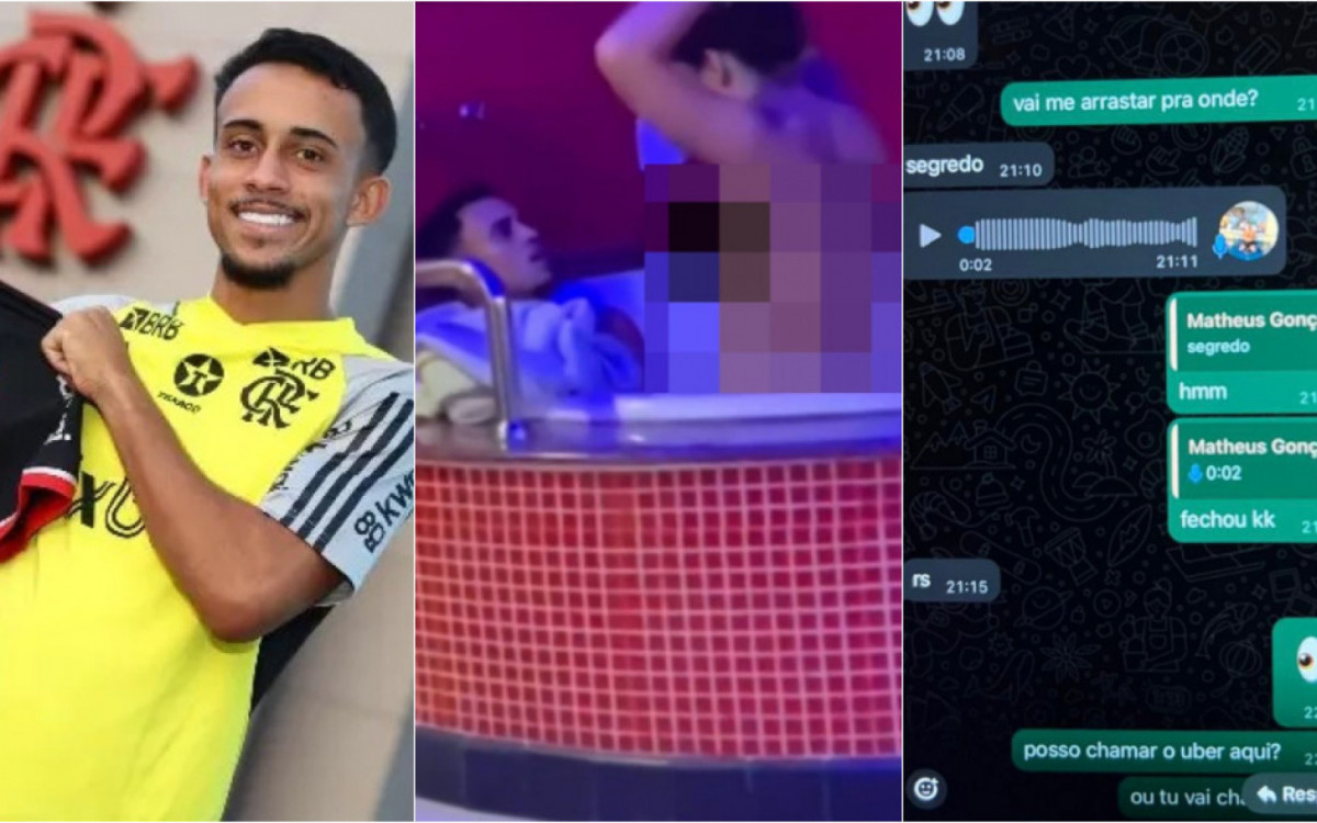 Matheus Gonçalves, do Flamengo, foi flagrado com amante e teve vídeo íntimo vazado