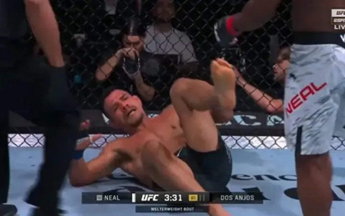 Dos Anjos sofreu lesão ainda no 1º round e não teve como seguir no duelo contra Neal