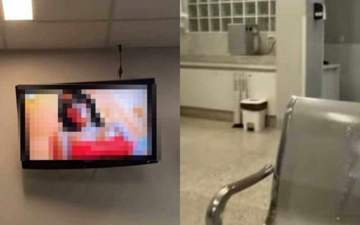 Paciente decidiu gravar a situação imprópria para uma unidade hospitalar - Reprodução/redes sociais