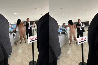 Vídeo: mulher tenta entrar nua no Palácio do Planalto para falar com Lula