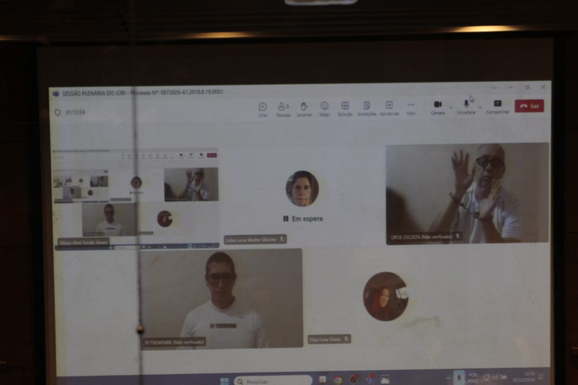 Réus Ronnie Lessa e Élcio de Queiroz participam por vídeo conferência - Reginaldo Pimenta / Agência O Dia