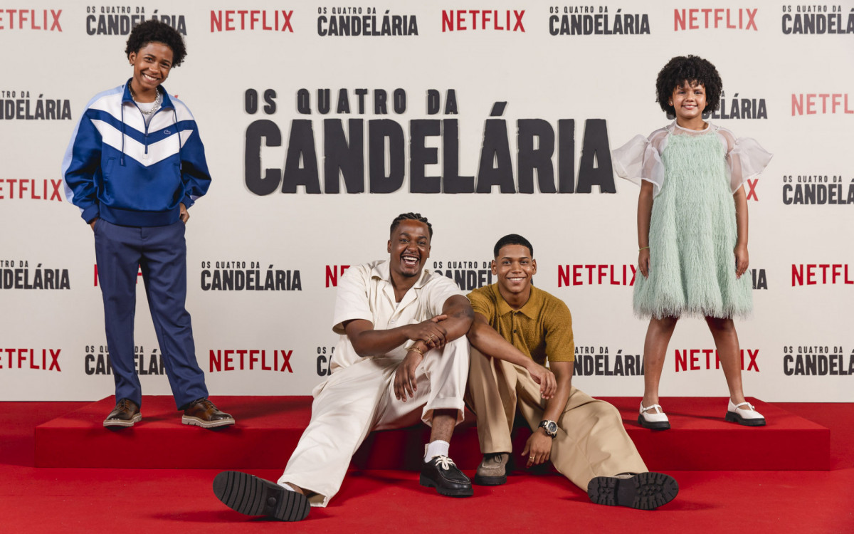 Elenco protagonista de 'O Quarto da Candelária' é formado por Andrei Marques, Patrick Congo, Samuel Silva e Wendy Queiroz. - Albert Andrade