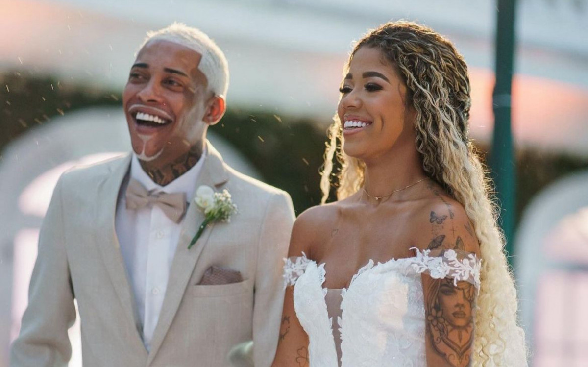 Casamento de Vivi Noronha e MC Poze do Rodo aconteceu no &uacute;ltimo s&aacute;bado (26) - Reprodu&ccedil;&atilde;o / Redes Sociais